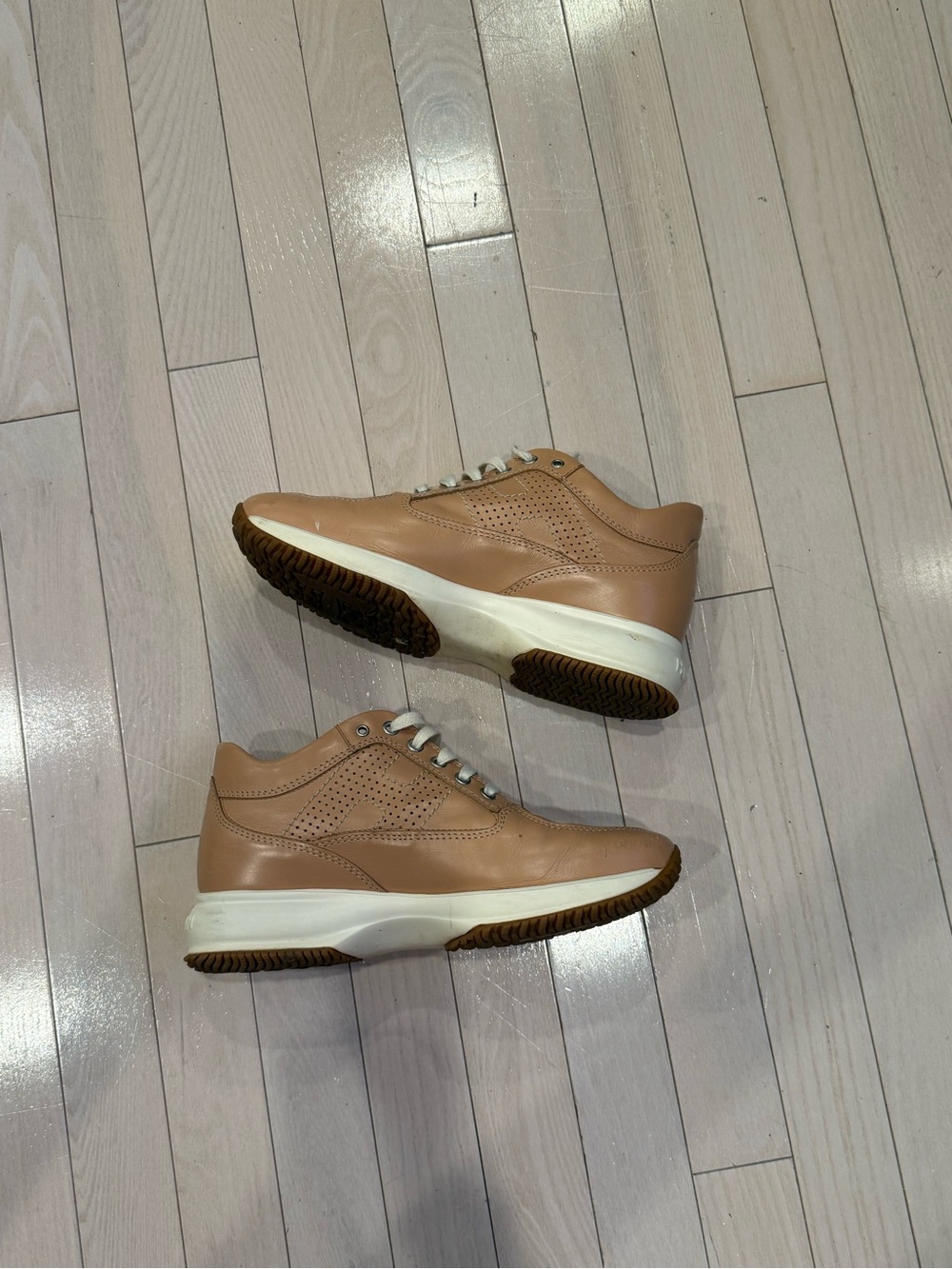 Vintage Hogan Interactive Leather Sneakers Size 37.5 - Picture 3 of 6